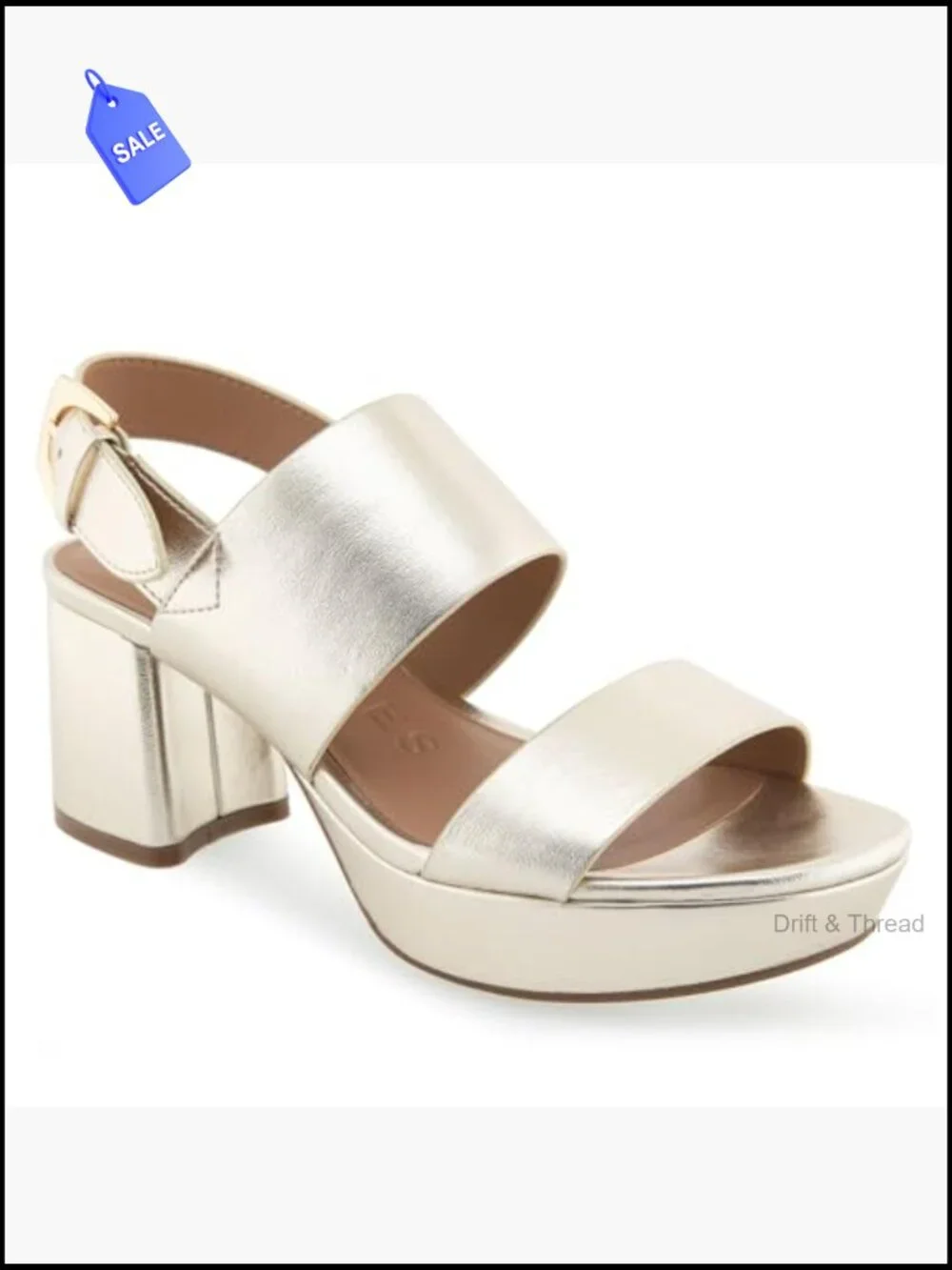 Platform Heeled Sandal with Adjustable Ankle Strap, Cushioned Insole, Open Toe